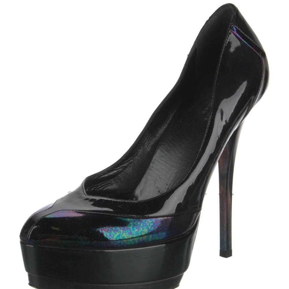 Gucci Iridescent Black Platform Heels